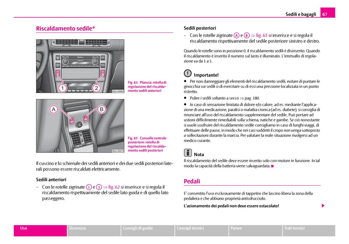 Skoda Superb I 1 manuale del proprietario / page 68