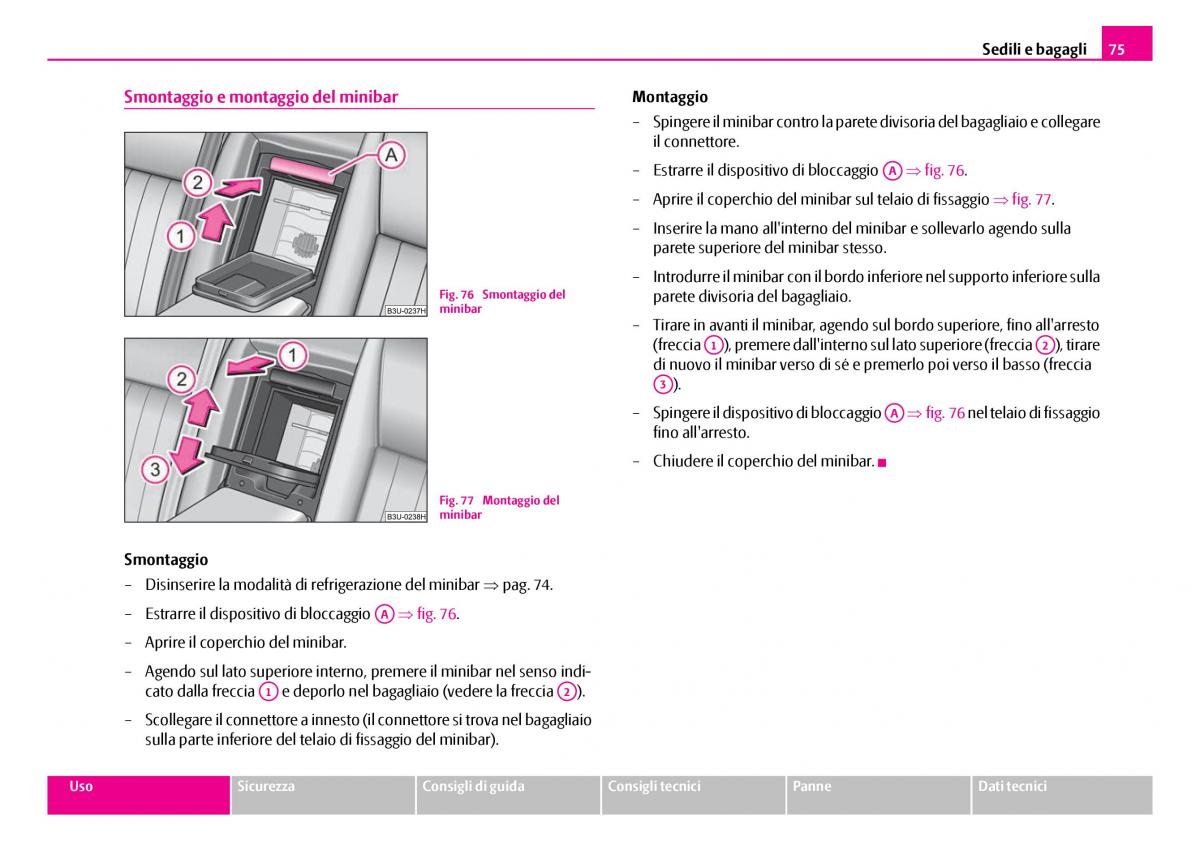 Skoda Superb I 1 manuale del proprietario / page 76