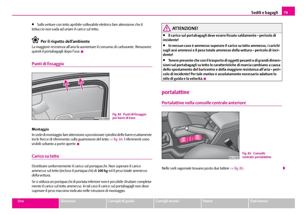 Skoda Superb I 1 manuale del proprietario / page 80