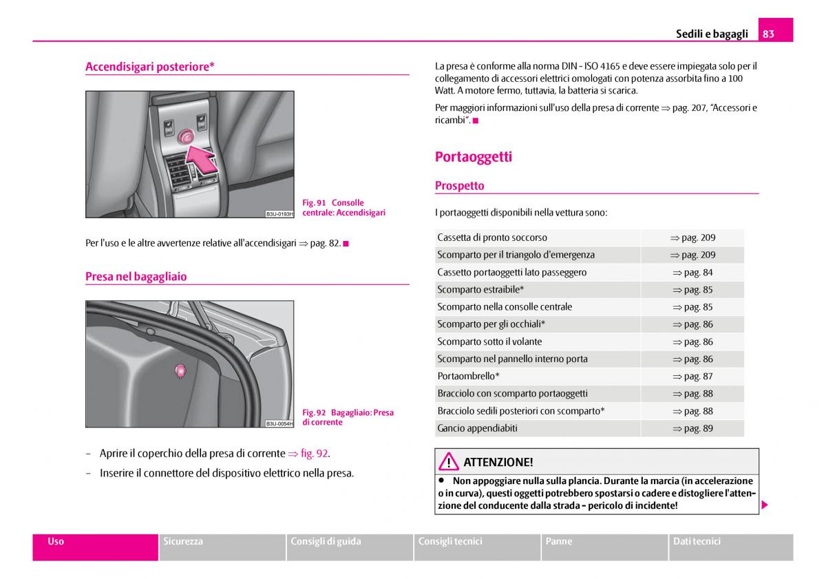 Skoda Superb I 1 manuale del proprietario / page 84