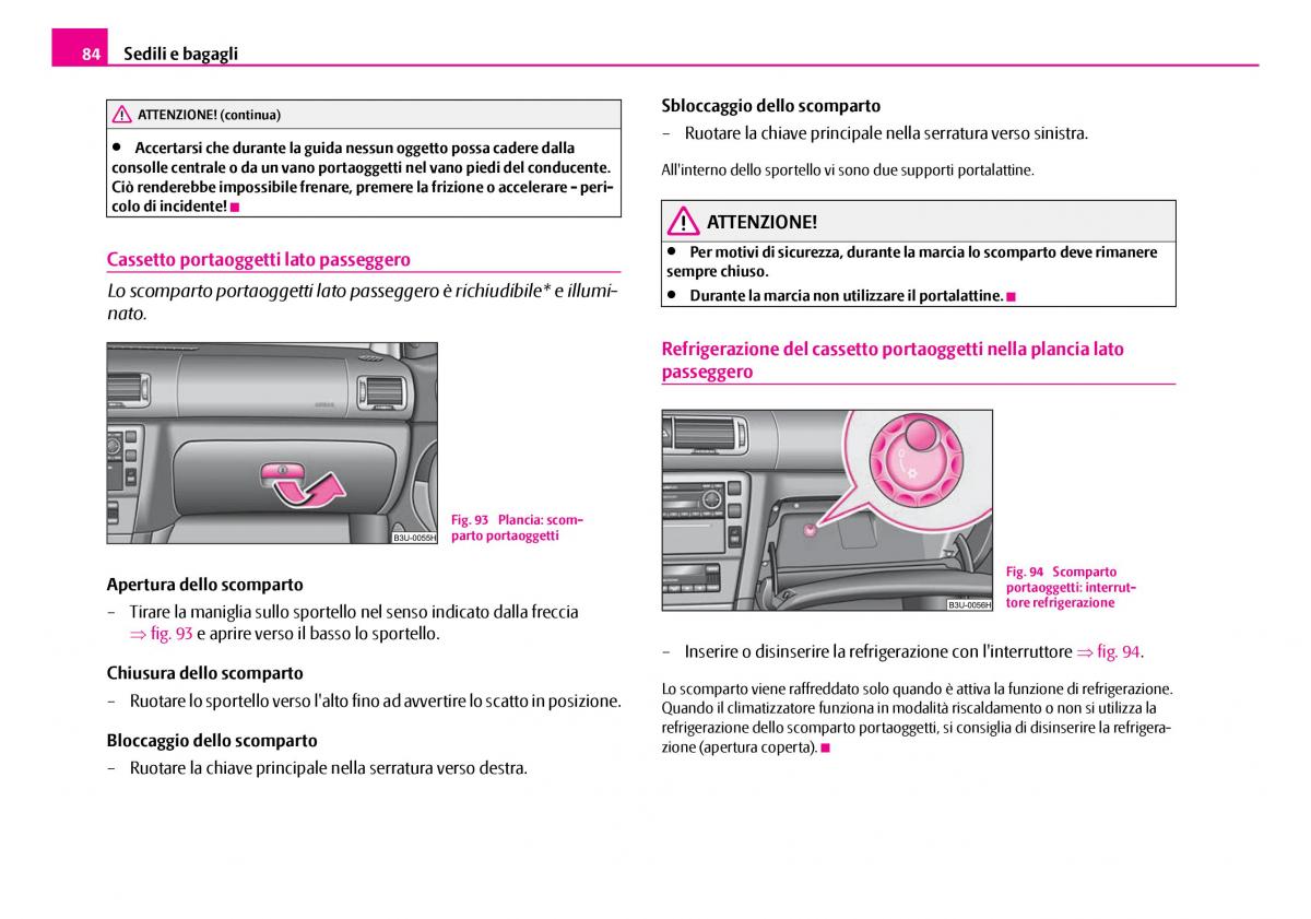 Skoda Superb I 1 manuale del proprietario / page 85