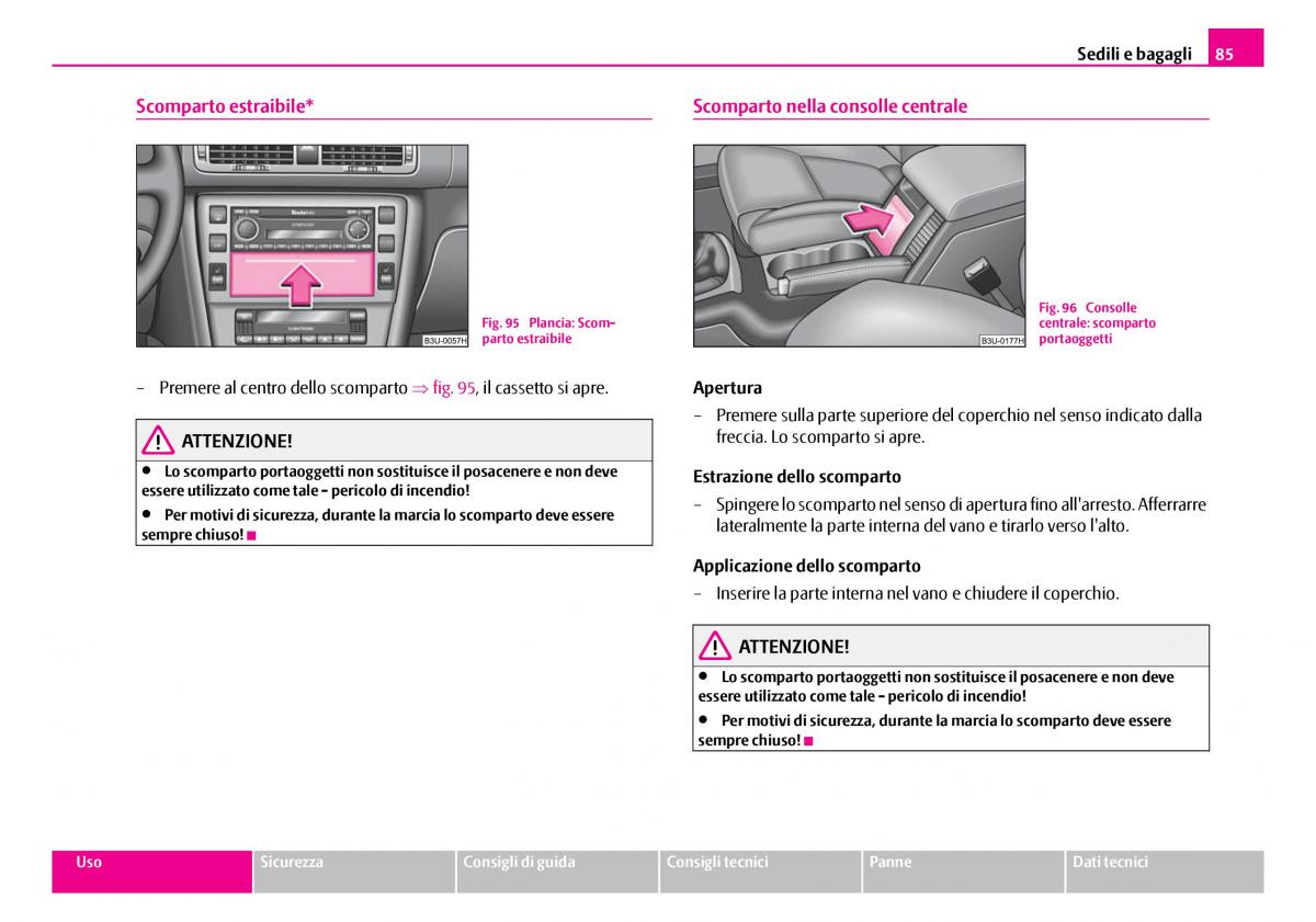 Skoda Superb I 1 manuale del proprietario / page 86