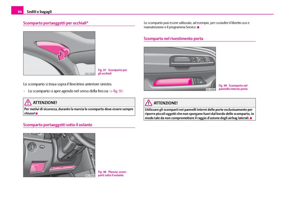 Skoda Superb I 1 manuale del proprietario / page 87