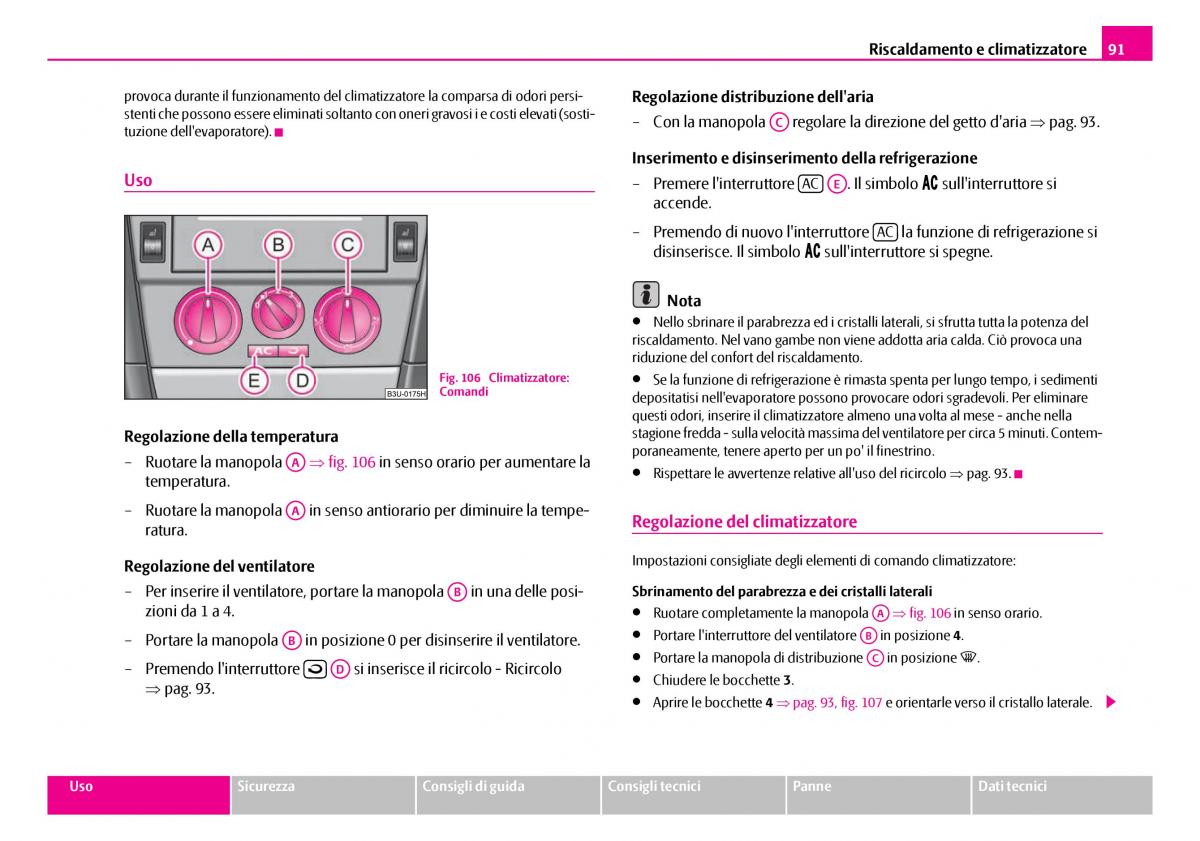 Skoda Superb I 1 manuale del proprietario / page 92