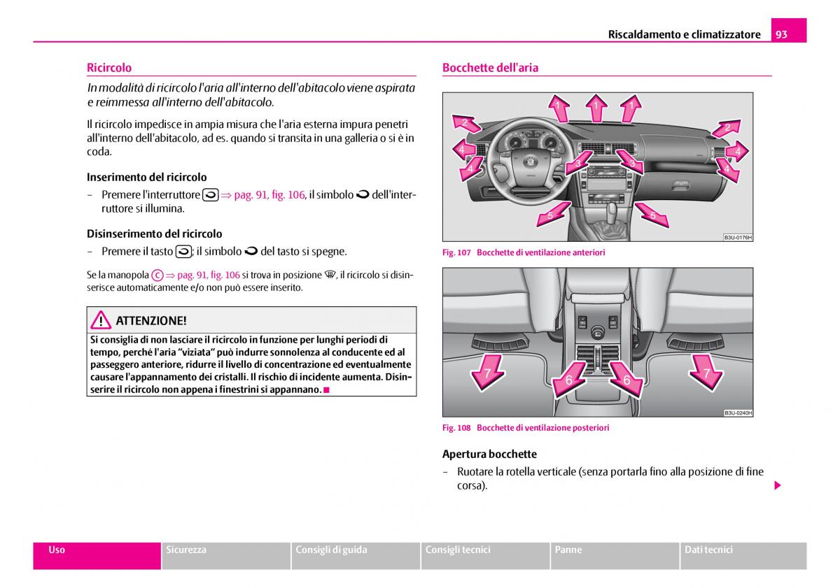 Skoda Superb I 1 manuale del proprietario / page 94