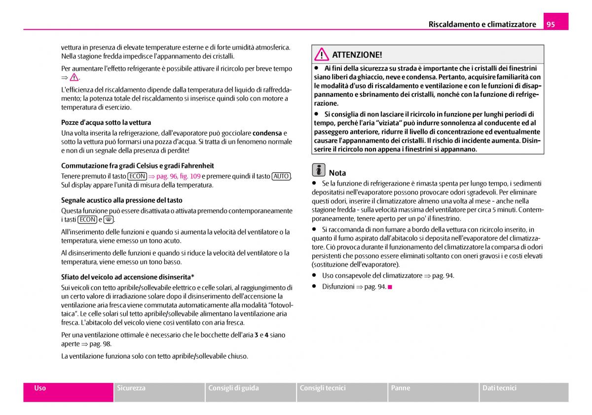 Skoda Superb I 1 manuale del proprietario / page 96