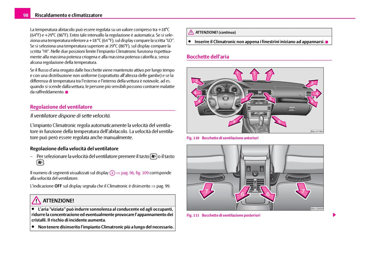 Skoda Superb I 1 manuale del proprietario / page 99