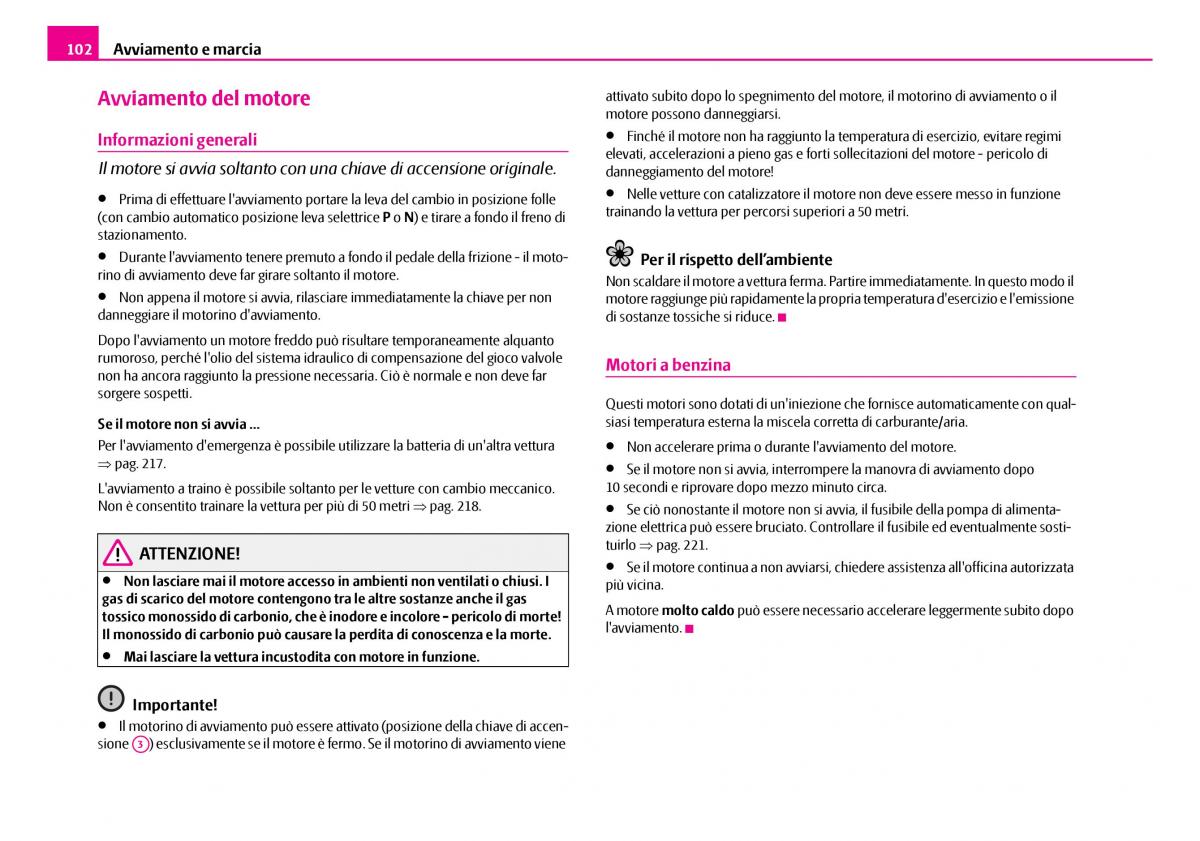 Skoda Superb I 1 manuale del proprietario / page 103