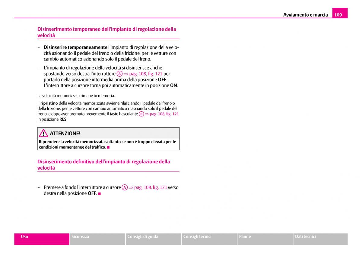 Skoda Superb I 1 manuale del proprietario / page 110