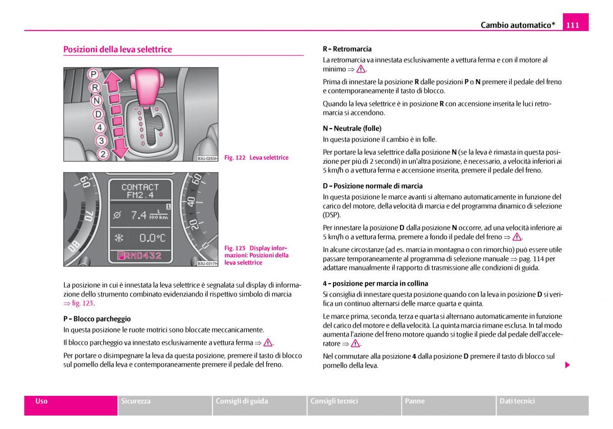 Skoda Superb I 1 manuale del proprietario / page 112