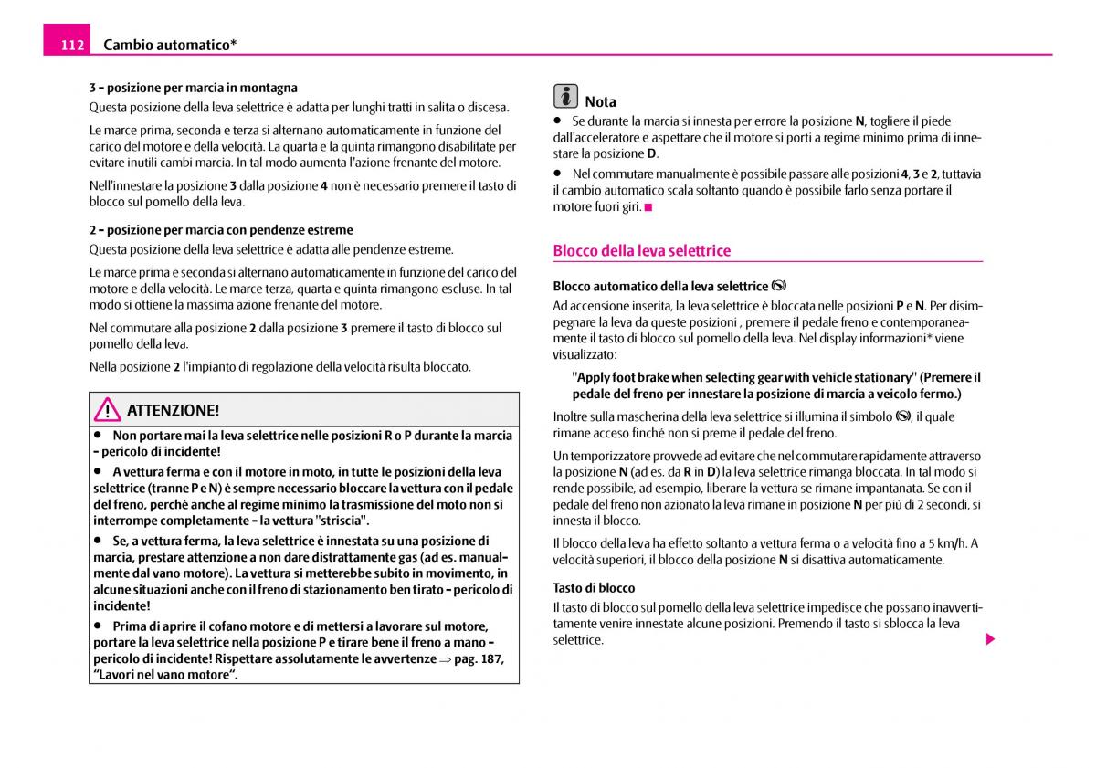 Skoda Superb I 1 manuale del proprietario / page 113