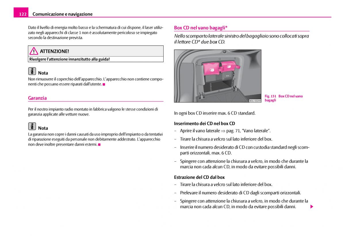 Skoda Superb I 1 manuale del proprietario / page 123