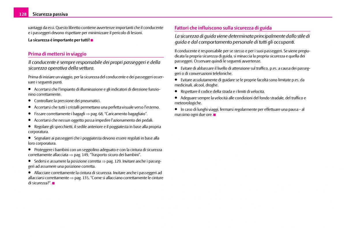 Skoda Superb I 1 manuale del proprietario / page 129