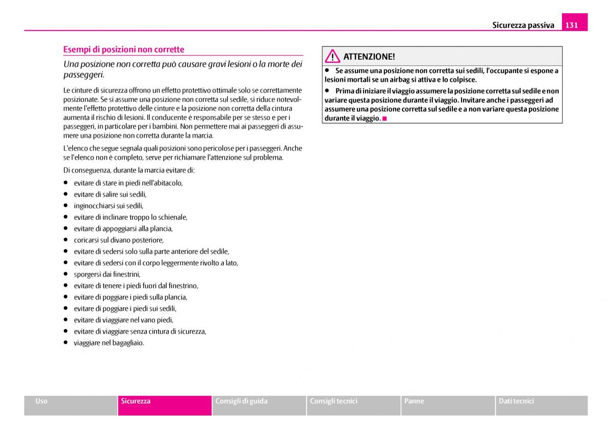 Skoda Superb I 1 manuale del proprietario / page 132