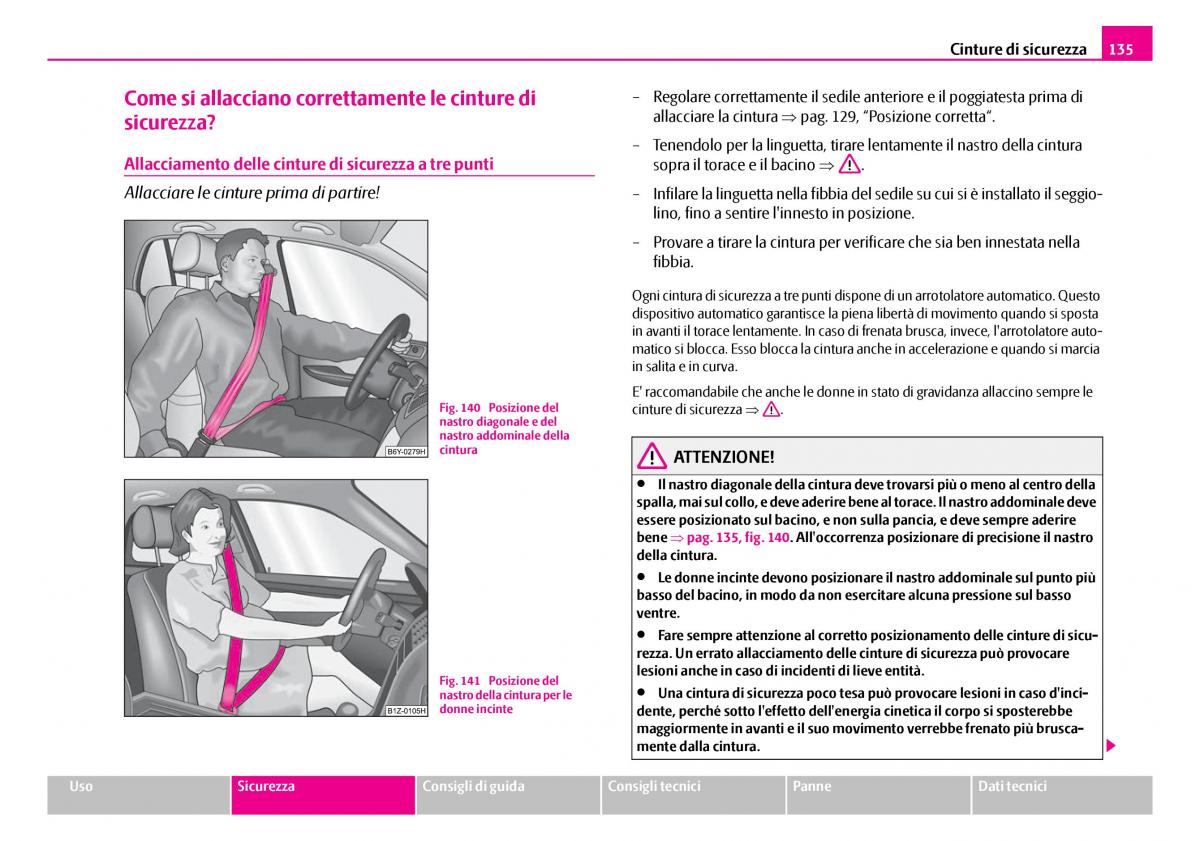 Skoda Superb I 1 manuale del proprietario / page 136