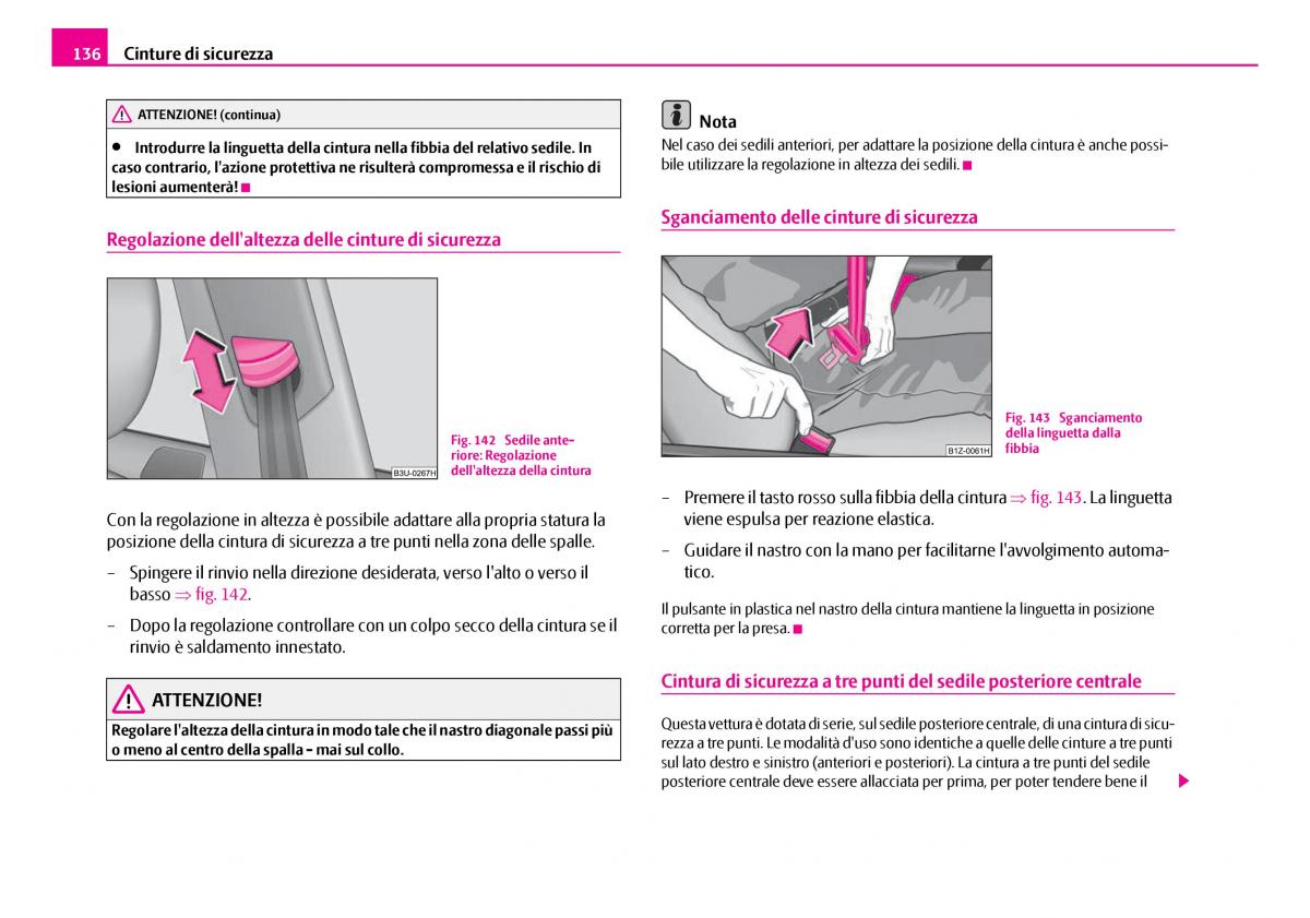 Skoda Superb I 1 manuale del proprietario / page 137