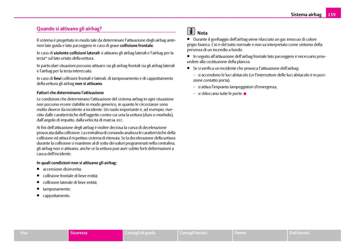 Skoda Superb I 1 manuale del proprietario / page 140