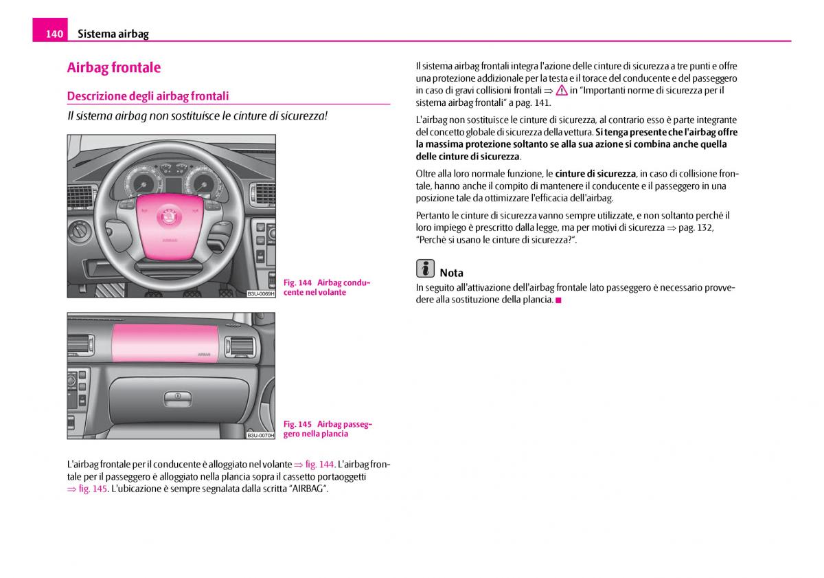 Skoda Superb I 1 manuale del proprietario / page 141