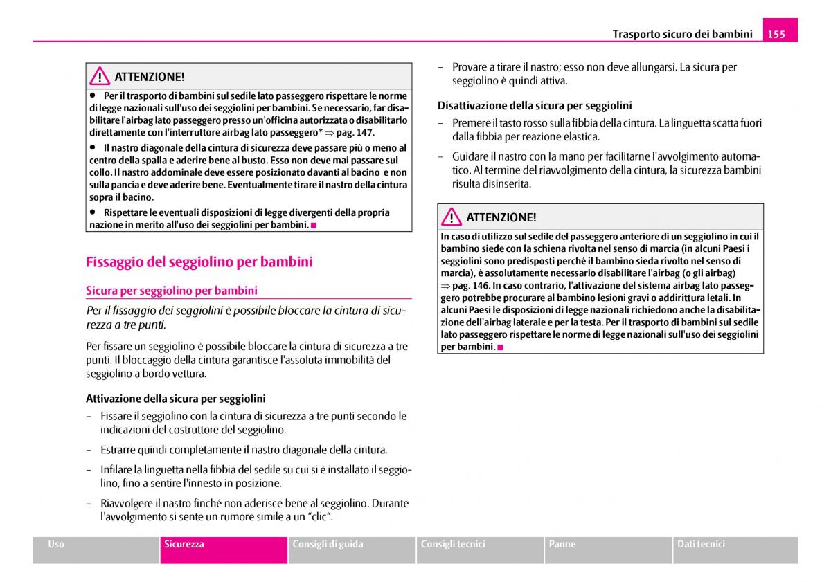 Skoda Superb I 1 manuale del proprietario / page 156