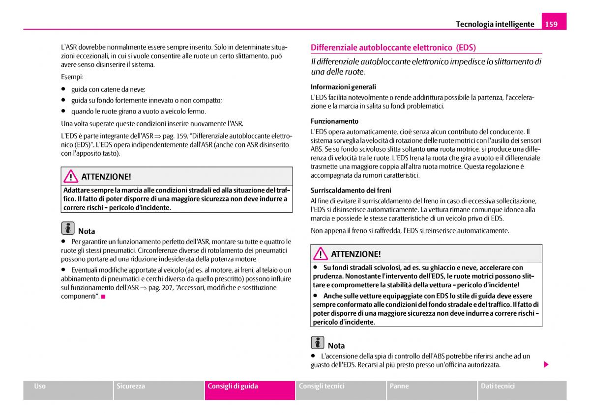 Skoda Superb I 1 manuale del proprietario / page 160