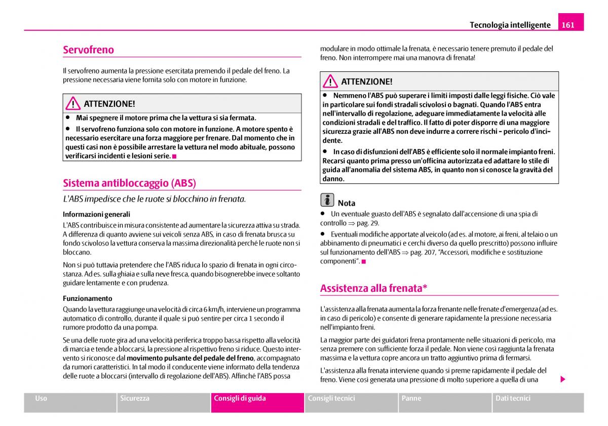 Skoda Superb I 1 manuale del proprietario / page 162