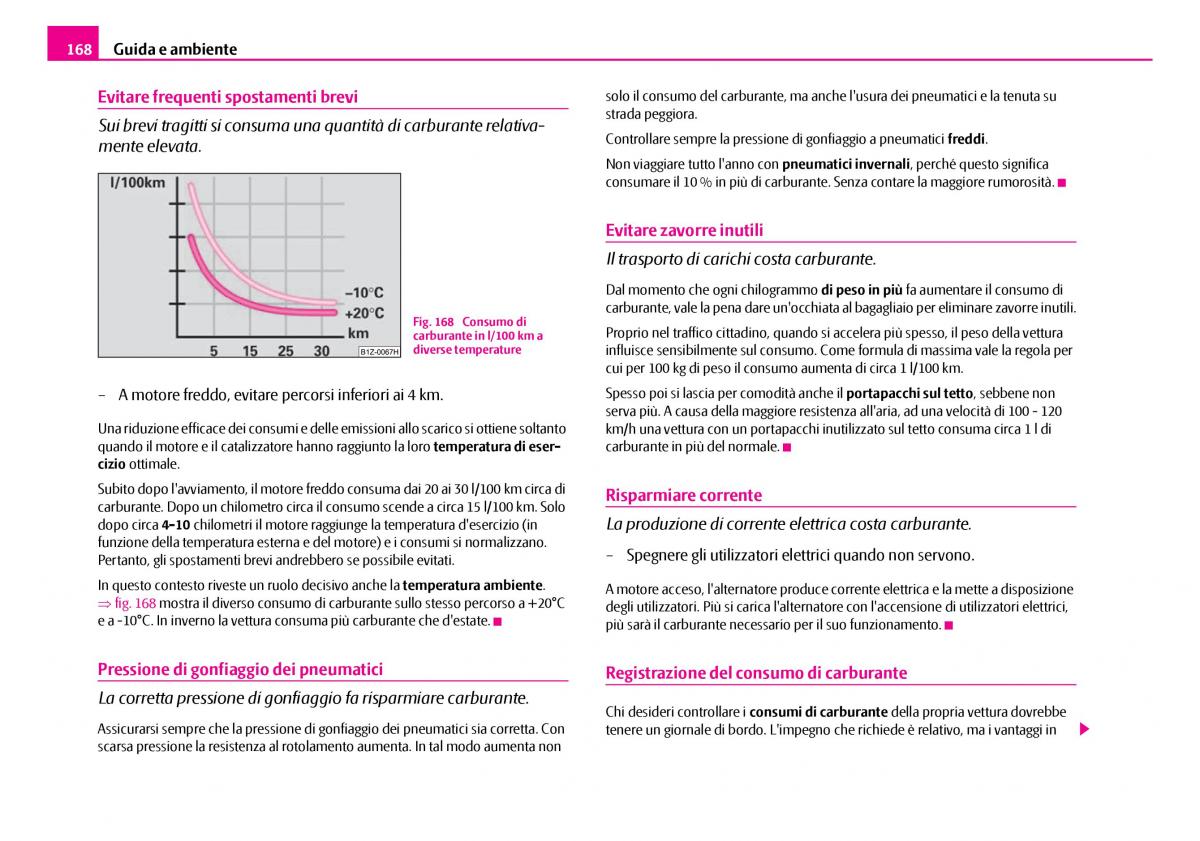 Skoda Superb I 1 manuale del proprietario / page 169