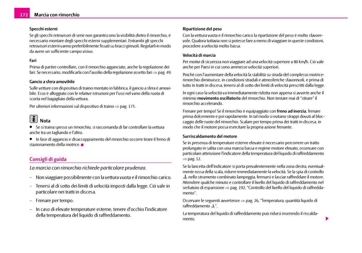 Skoda Superb I 1 manuale del proprietario / page 173