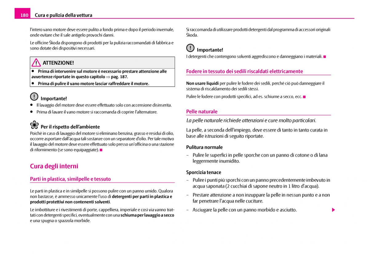 Skoda Superb I 1 manuale del proprietario / page 181