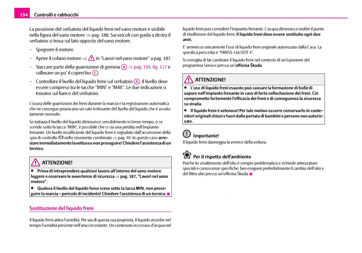 Skoda Superb I 1 manuale del proprietario / page 195