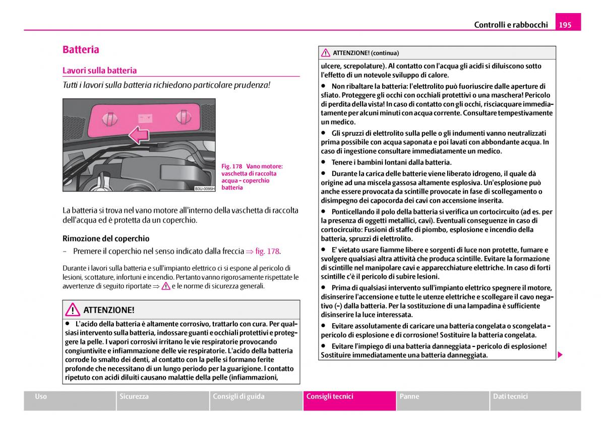 Skoda Superb I 1 manuale del proprietario / page 196