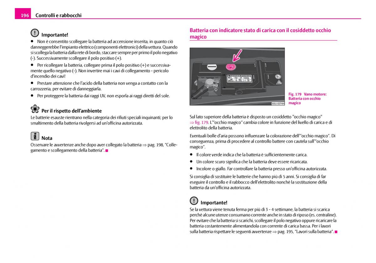 Skoda Superb I 1 manuale del proprietario / page 197