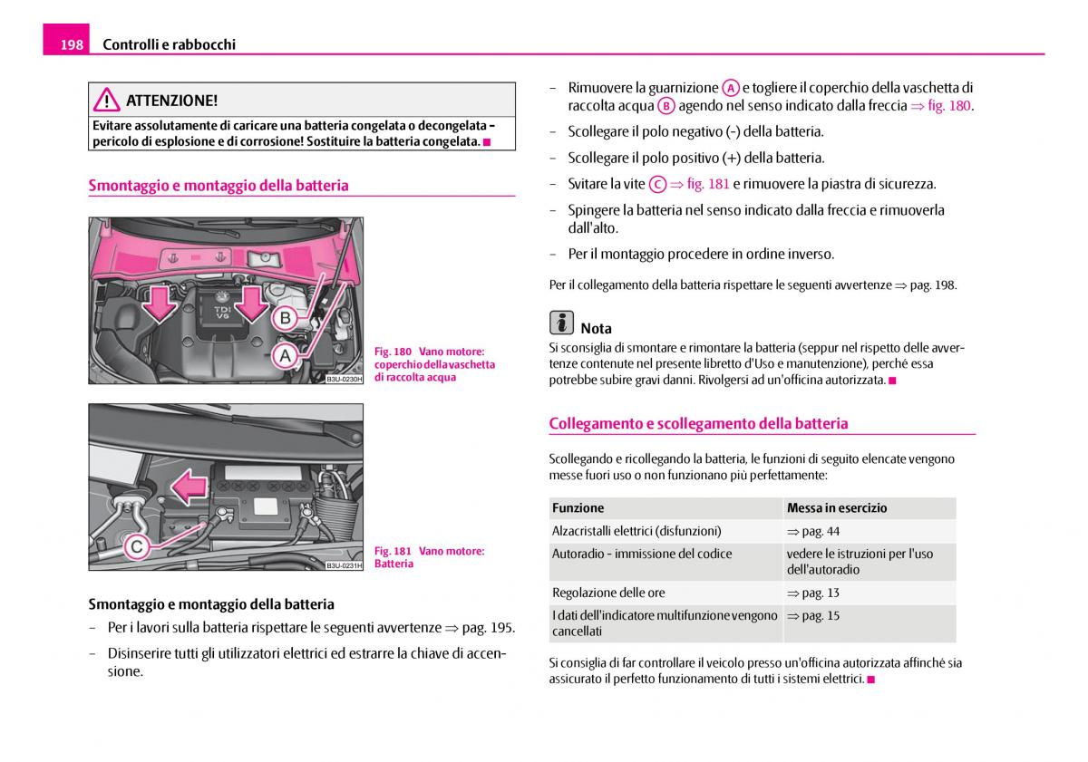 Skoda Superb I 1 manuale del proprietario / page 199