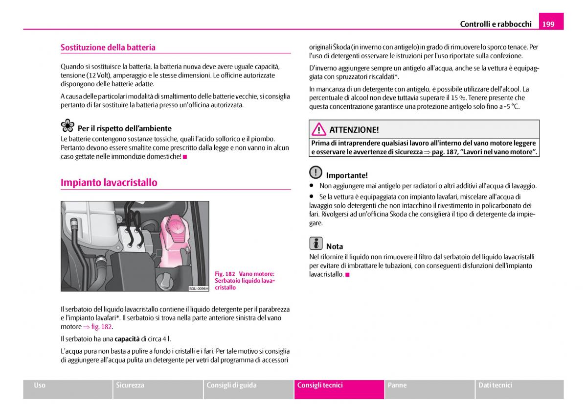 Skoda Superb I 1 manuale del proprietario / page 200