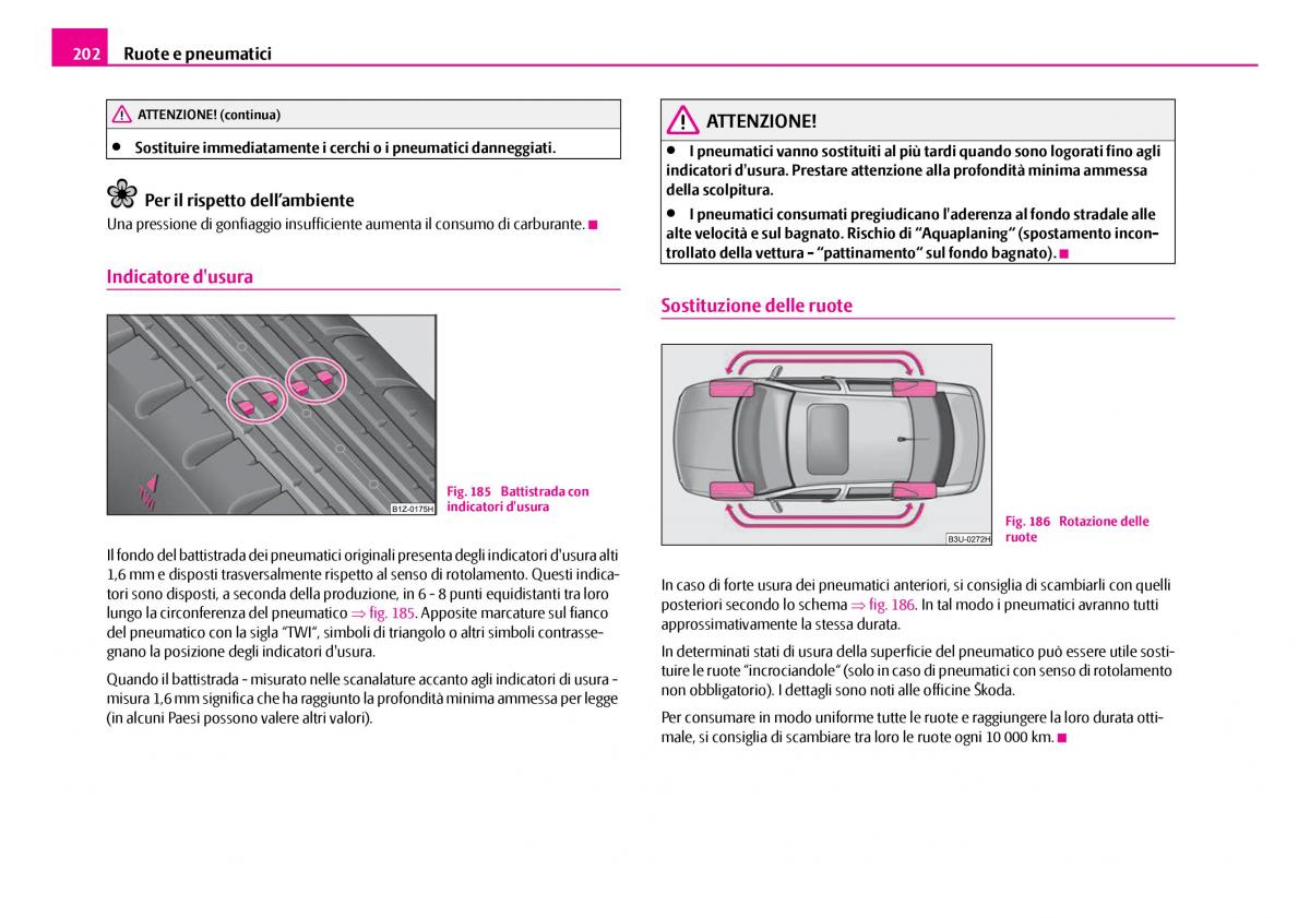 Skoda Superb I 1 manuale del proprietario / page 203