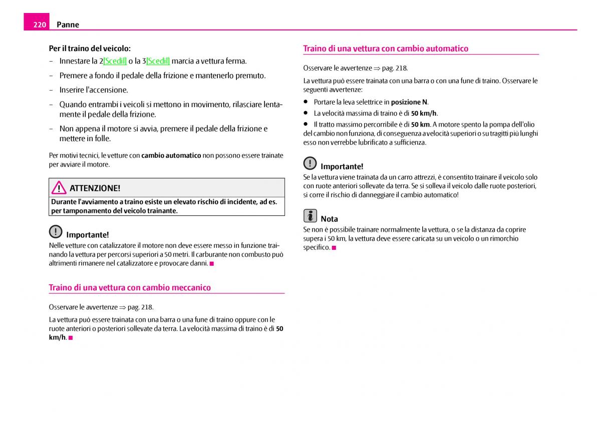 Skoda Superb I 1 manuale del proprietario / page 221