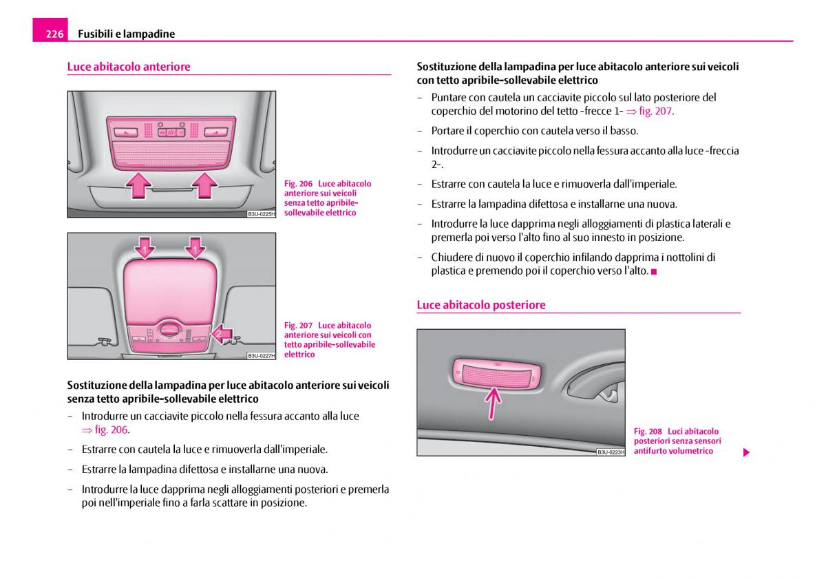 Skoda Superb I 1 manuale del proprietario / page 227