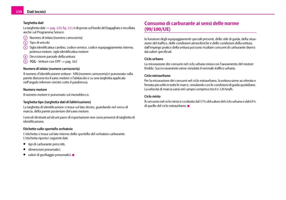 Skoda Superb I 1 manuale del proprietario / page 231