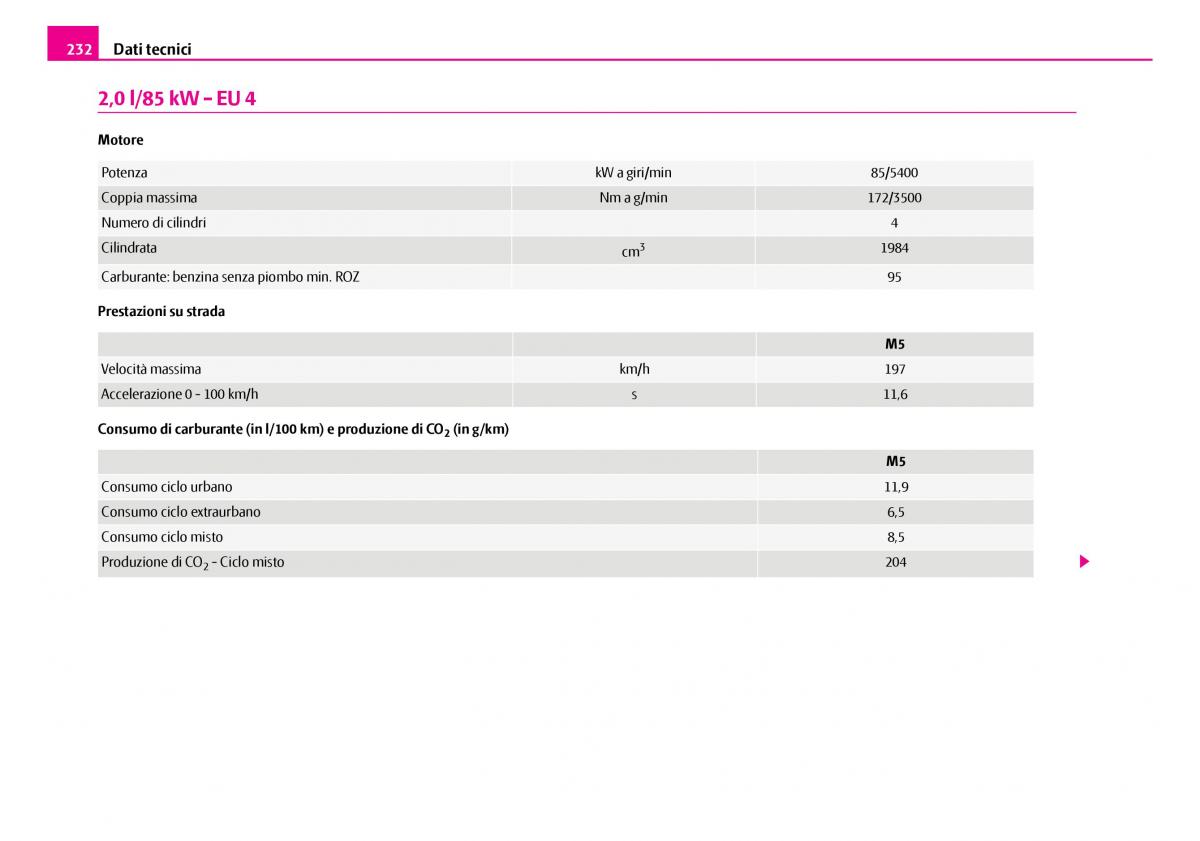 Skoda Superb I 1 manuale del proprietario / page 233