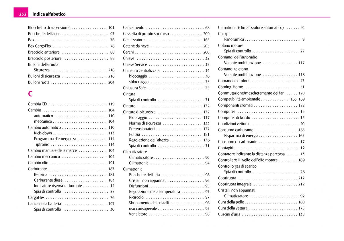 Skoda Superb I 1 manuale del proprietario / page 253