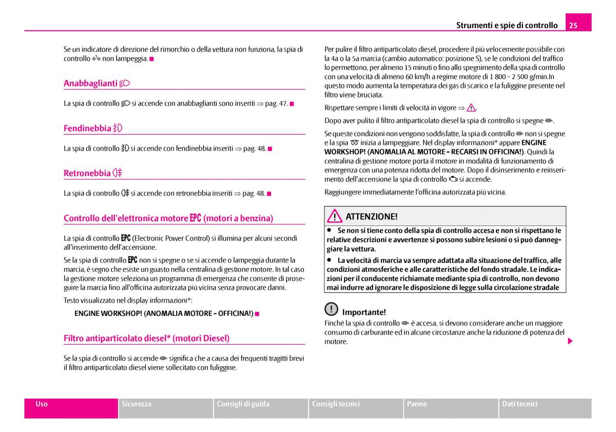 Skoda Superb I 1 manuale del proprietario / page 26