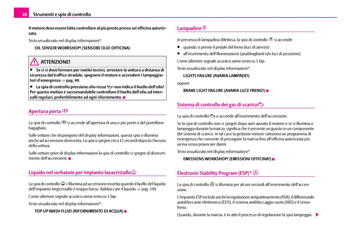 Skoda Superb I 1 manuale del proprietario / page 29