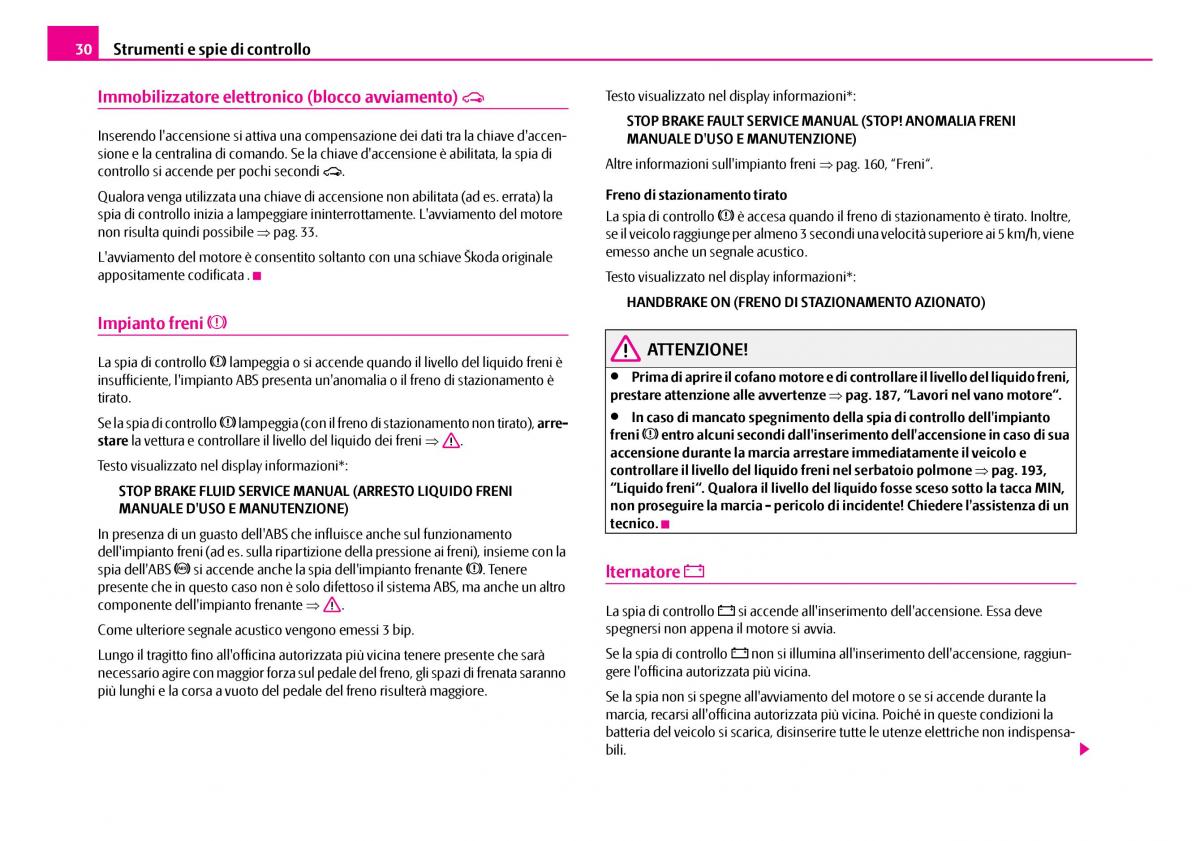 Skoda Superb I 1 manuale del proprietario / page 31