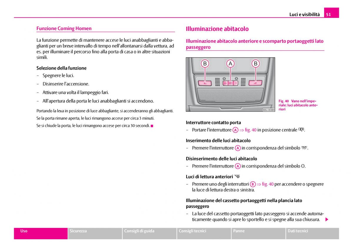 Skoda Superb I 1 manuale del proprietario / page 52