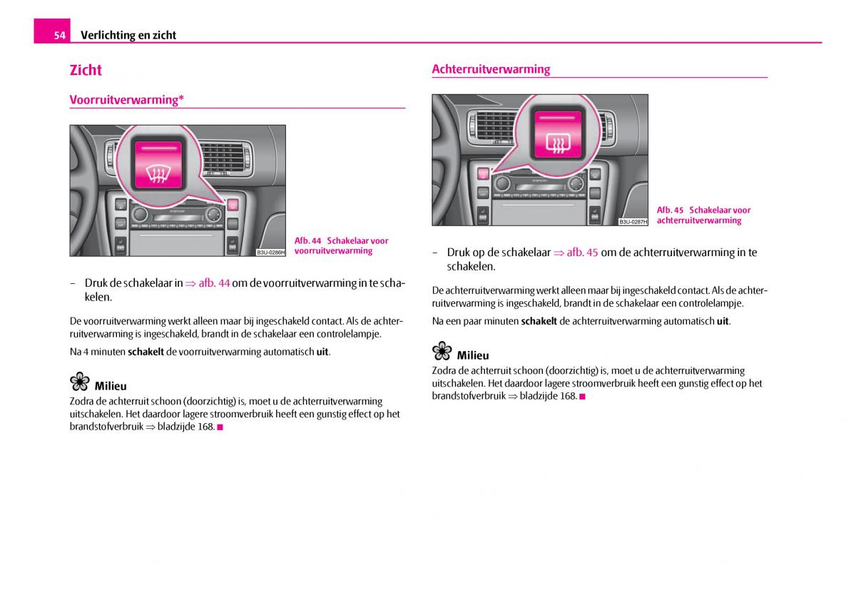 Skoda Superb I 1 handleiding / page 55