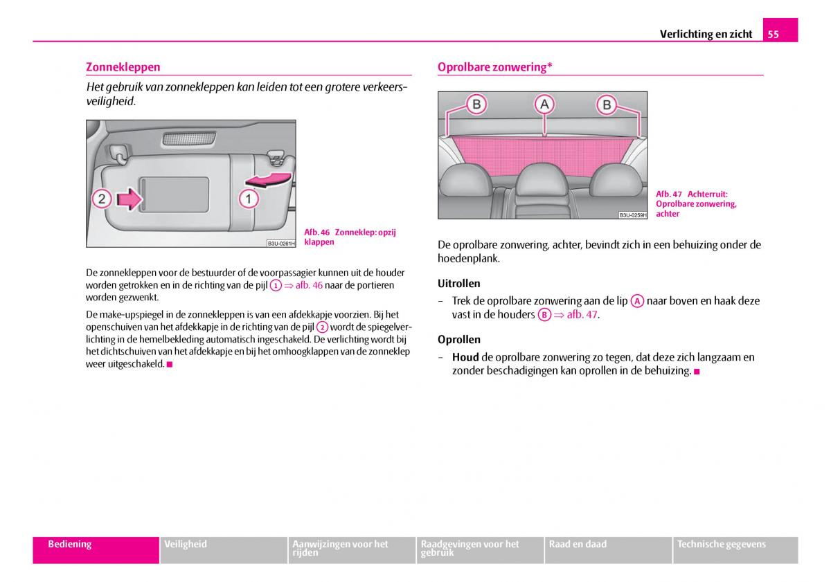 Skoda Superb I 1 handleiding / page 56