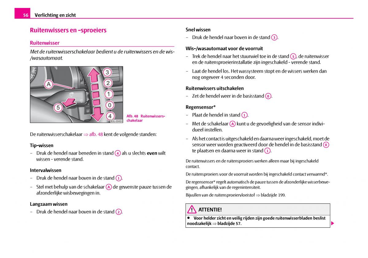 Skoda Superb I 1 handleiding / page 57