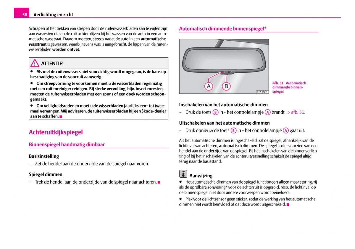 Skoda Superb I 1 handleiding / page 59