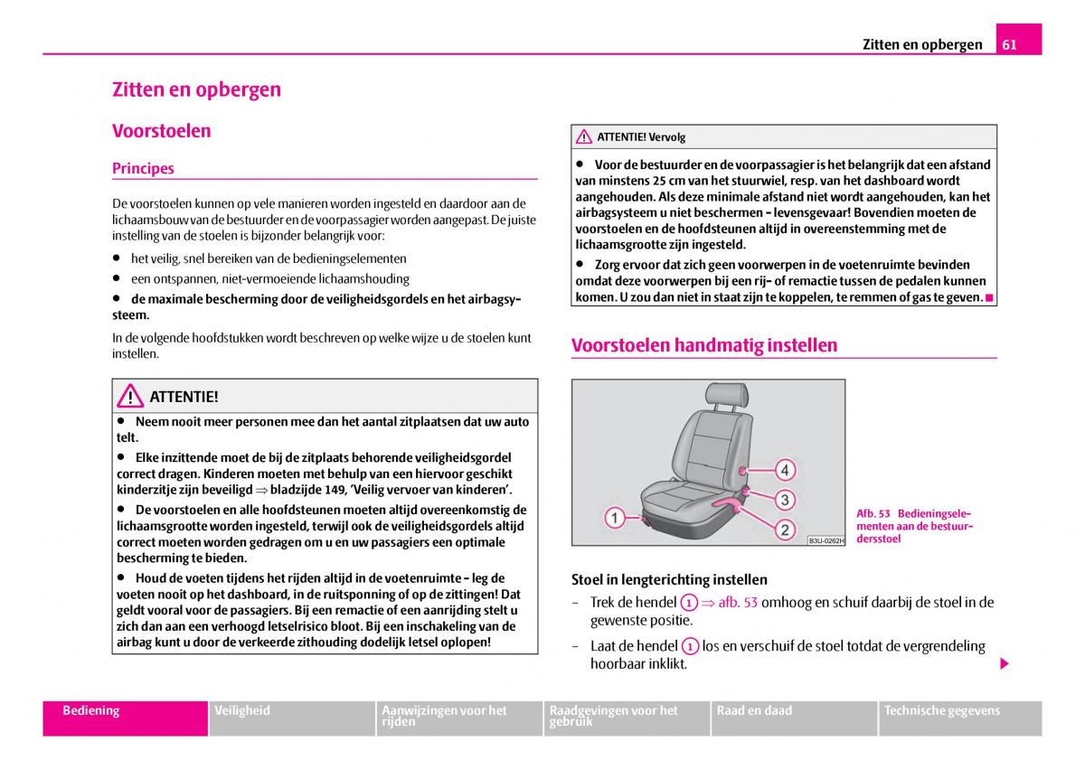 Skoda Superb I 1 handleiding / page 62