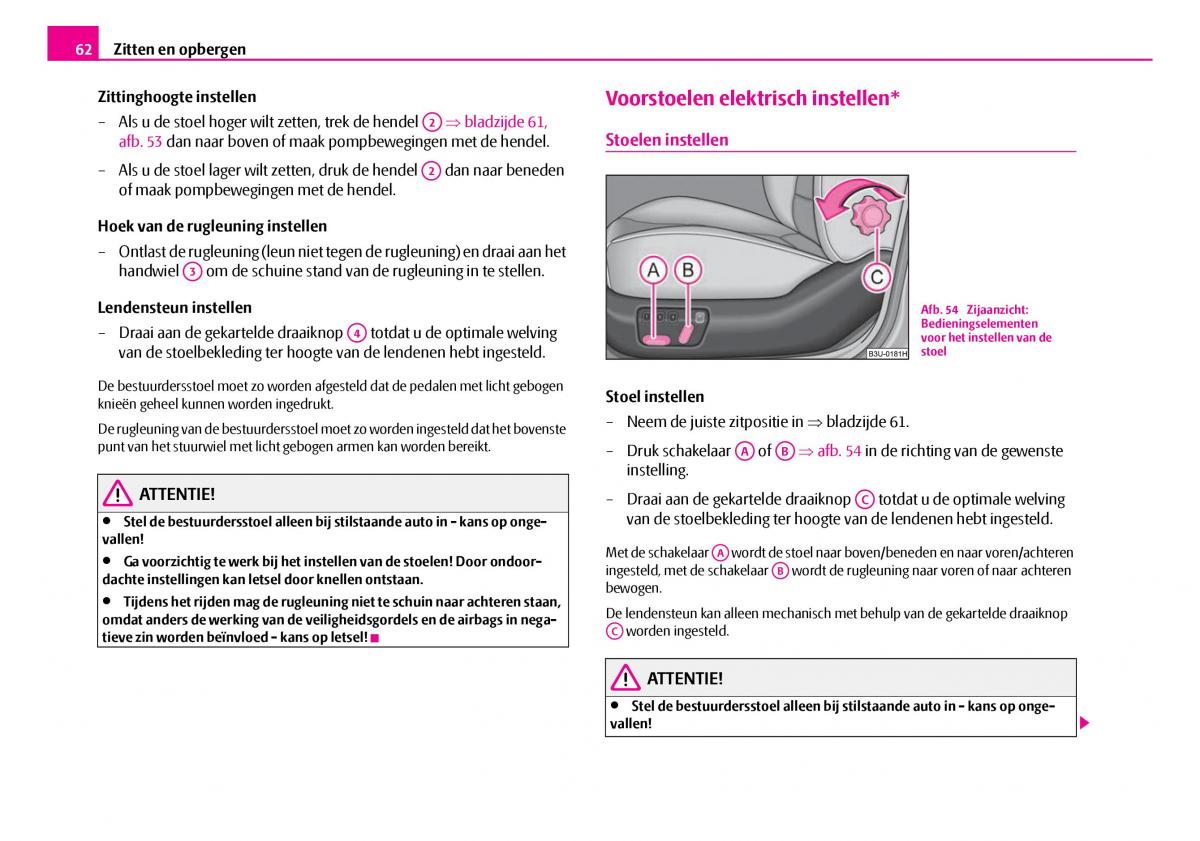 Skoda Superb I 1 handleiding / page 63