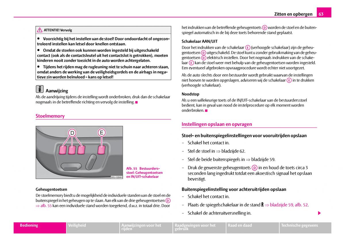 Skoda Superb I 1 handleiding / page 64